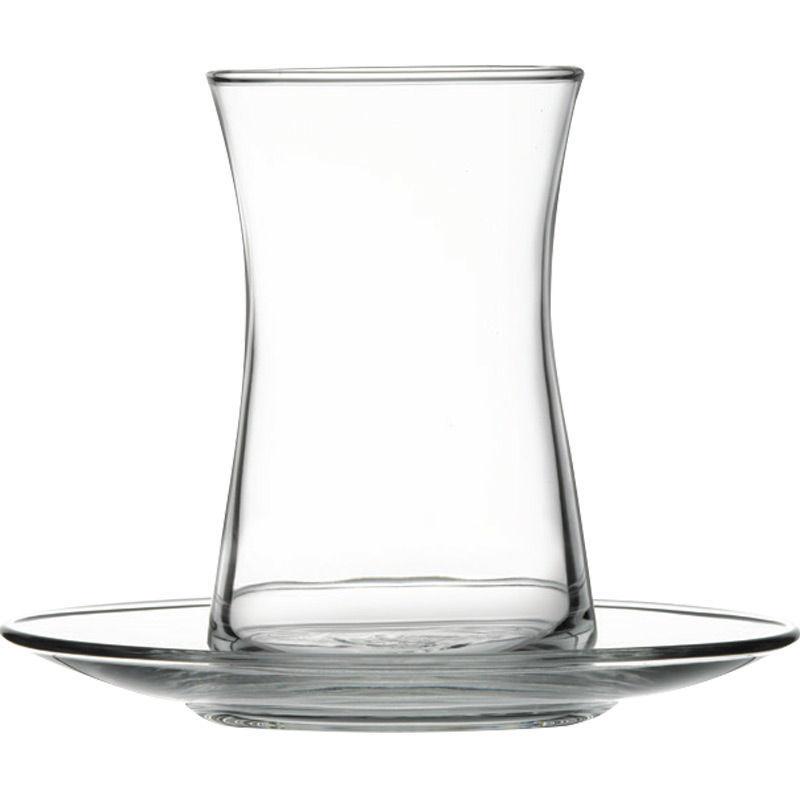 Glass Coffee Cup and Saucer Sets Thickened Turkish Men's Modern Simple Household Afternoon Tea Hot Drink Cup with Saucer Tea Set