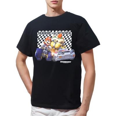 Fine Plus Short Sleeve Mario Kart Mario Bowser 3D Racing Merchandise Character Print T-Shirt