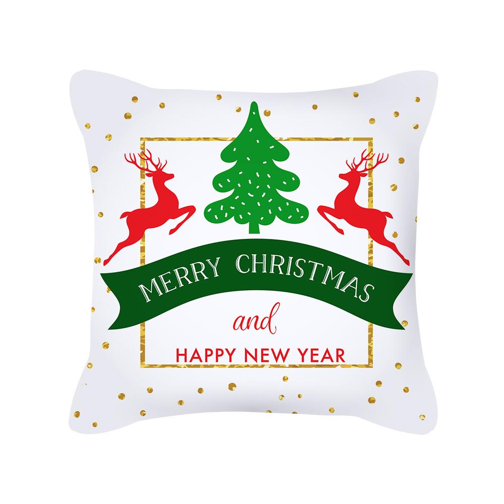New Nordic Ins Cartoon Christmas Pillow Cover Holiday Gift Square Cushion Cover