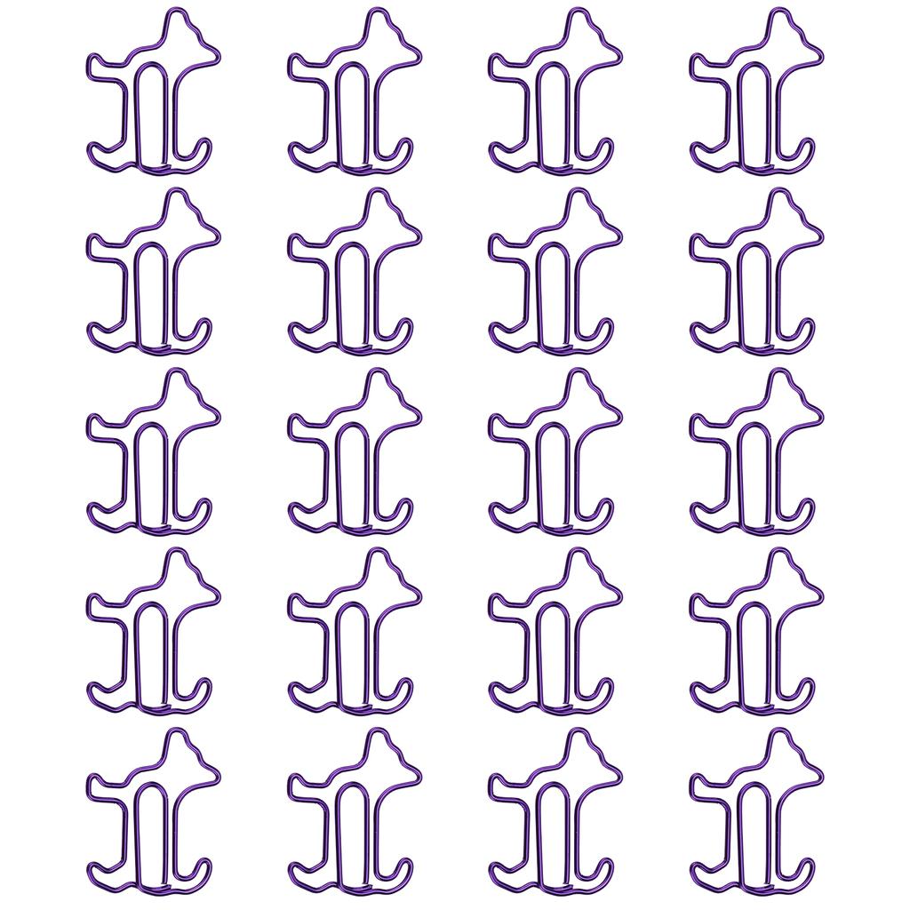 20Pcs Paperclips Bookmarks Metal Cartoon Shaped Office Supplies Clips  Puppy