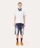 BIRTHDAYSUIT Painted Double Knee Shorts (Navy)