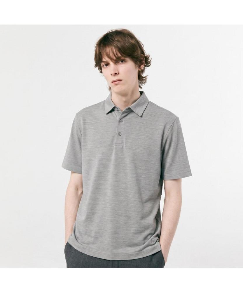 NOTIG Cool Touch Wool Blend Short Sleeve Polo Shirt Green_Oks1T1Ts103E1