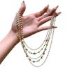 Heavy Industry Temperament Court Style Pearl Flash Diamond Necklace Niche Design Temperament Personality Versatile Necklace
