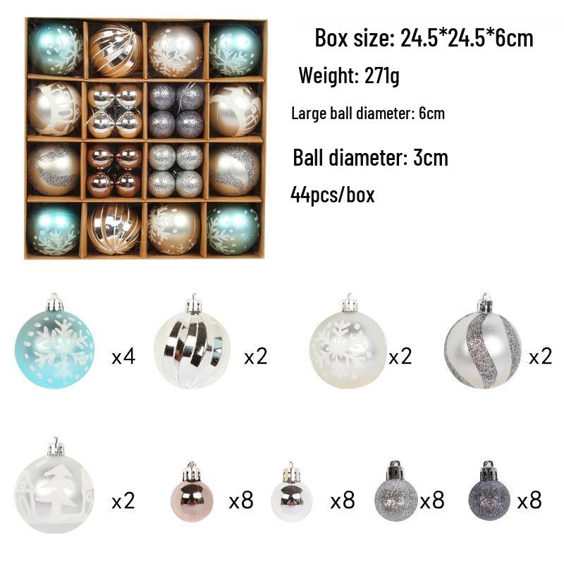 Hong Kong Love Christmas Ornament Set: Creative Painted Hanging Balls for Tree & Party