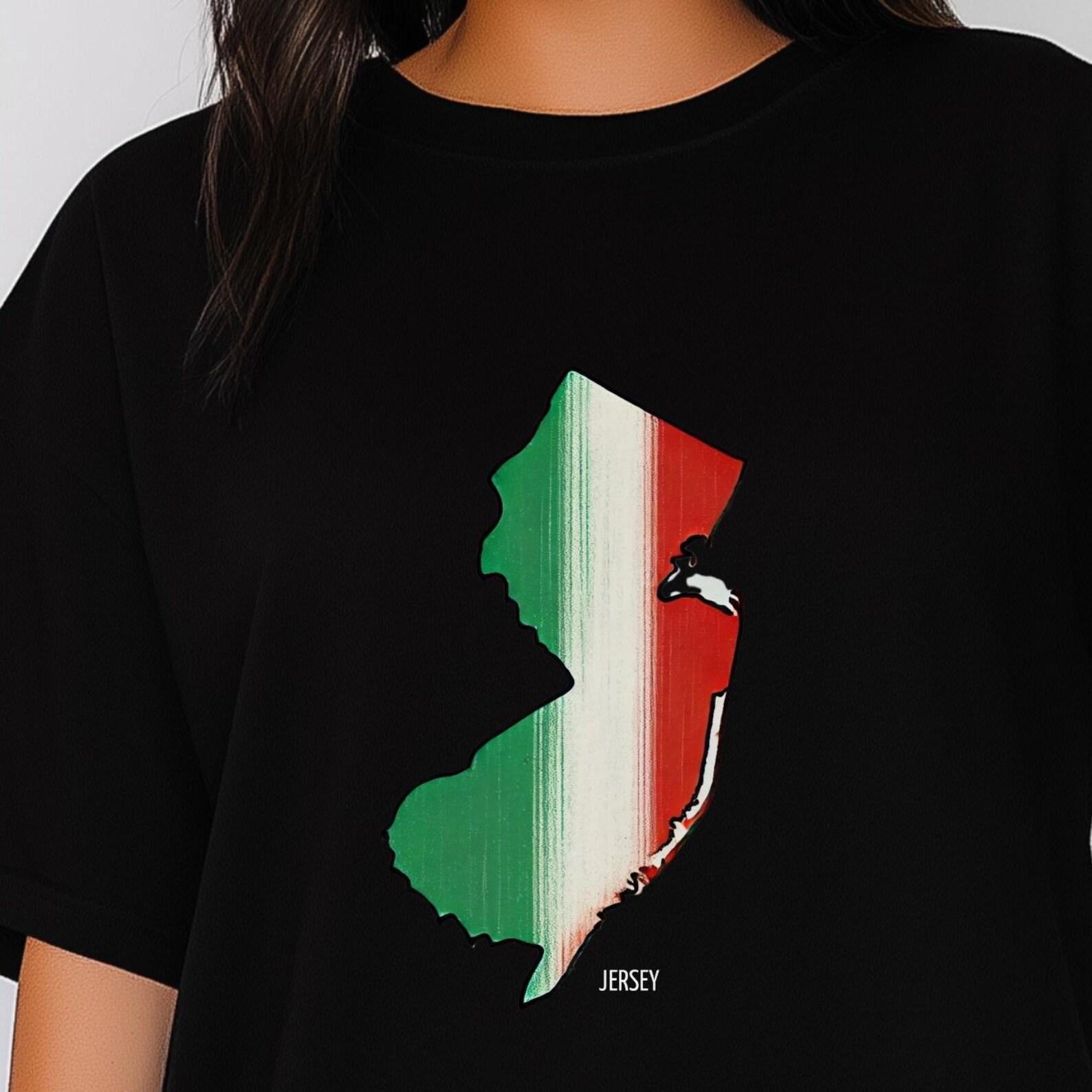 New Jersey State T-Shirt, NJ Christmas Gift, Graphic Tee, talian Pride, Jersey Shore, Italy Flag Shirt, East Coast Tee, NYC, Holiday Gift M