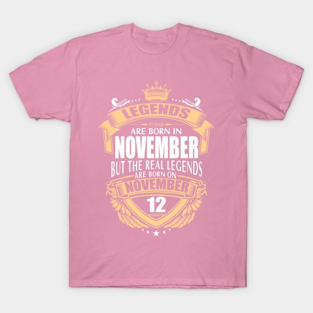 T Shirt Women Legends Are Born On November 12 Harajuku Print Kawaii Tshirt Summer Short Sleeve Female T-Shirt Top Tee