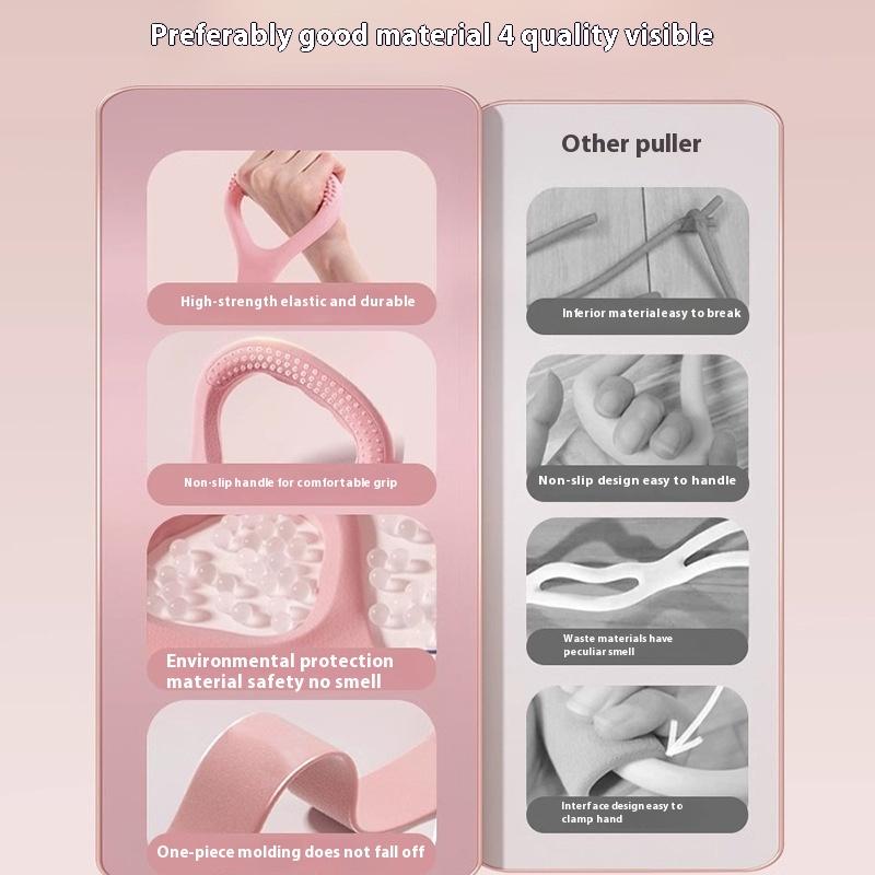 1Pc Elastic Belt Home Fitness Equipment Women Open Shoulder Back Rope Elastic Belt Open Stretching Practice Tensioner Yoga Tools