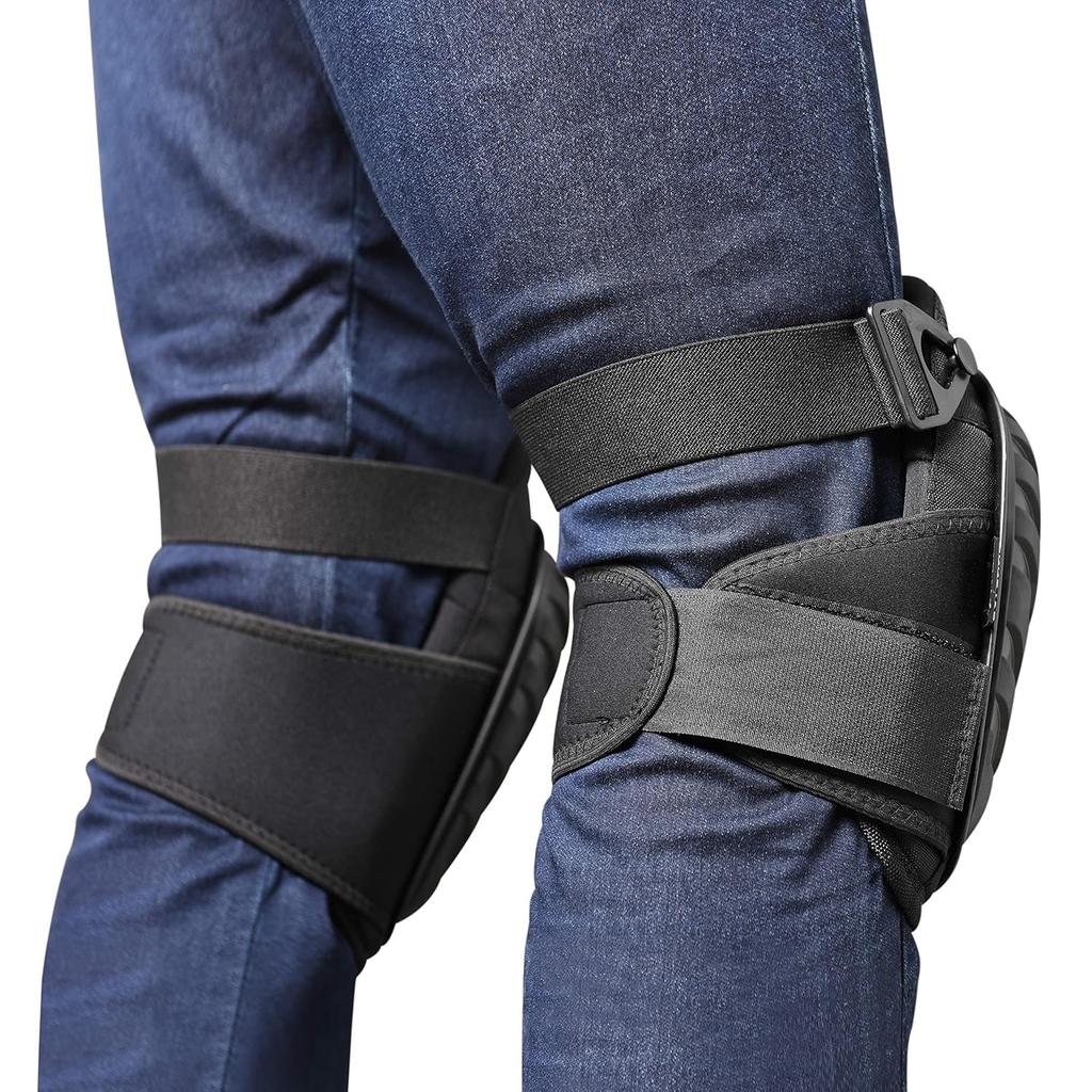 Professional Knee Pads for Work - Heavy Duty Foam Padding Kneepads for Construction, Gardening, Flooring with Comfortable Gel Cushion To Save Knees