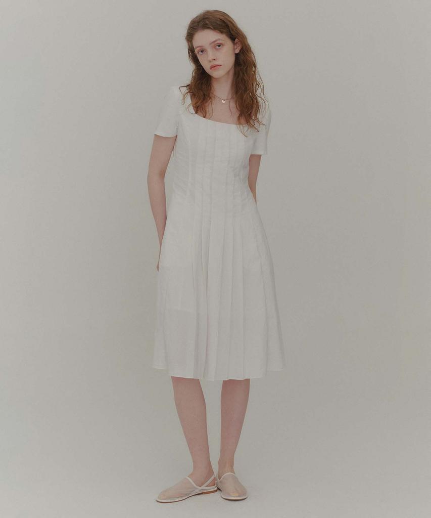 PLAC WOMEN Pintuck Short Sleeve Dress