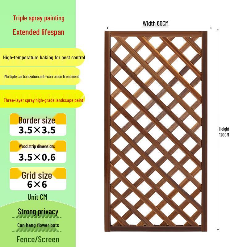 Anti-Corrosion Wood Garden Fence & Climbing Frame for Outdoor Spaces