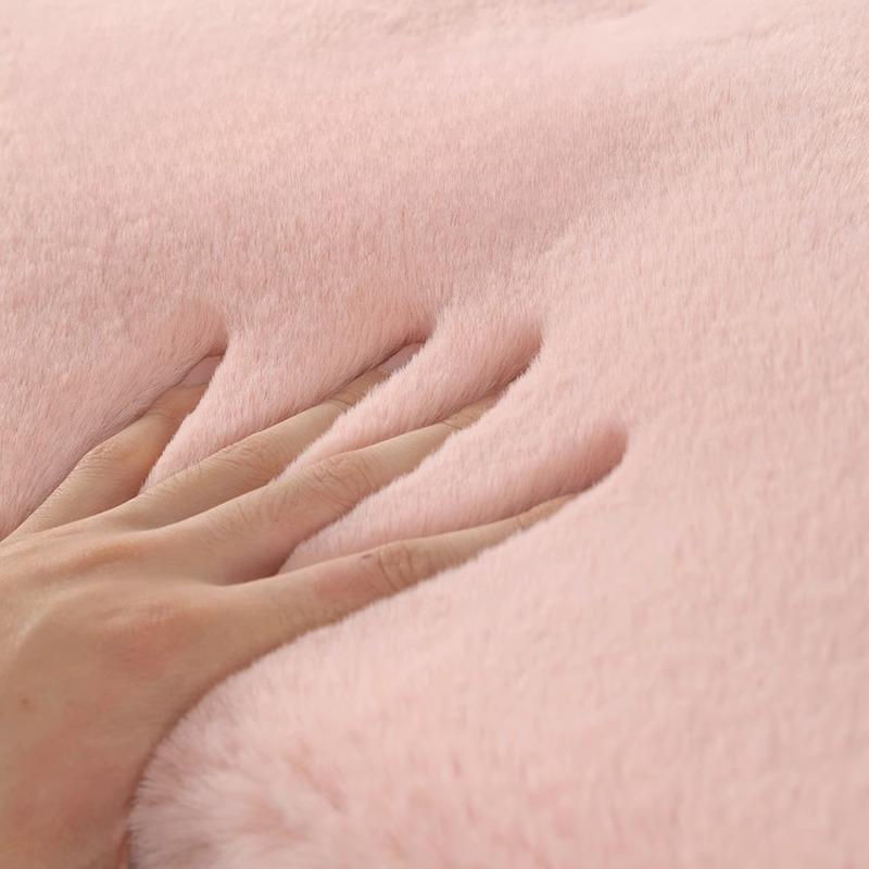 Rabbit Plush Sofa Cushion Winter Light Luxury Modern Simple Non-Slip High-End Thickening Cushion Leather Sofa Cover Cover Cloth