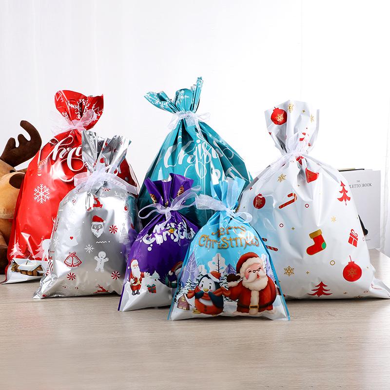 Festive Christmas Tree Candy Drawstring Gift Bag