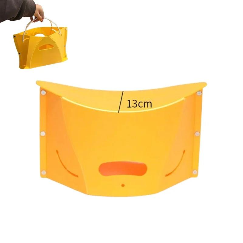 Portable Folding Stool with Handle Storage Bag Toilet Footrest Outdoor Camping Chair Compact Travel Folding Seat for Bathroom