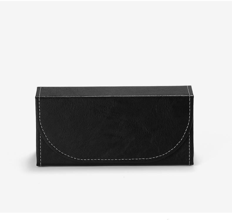 Unisex Genuine Leather Glasses Case - Lightweight, Durable Cowhide for Students