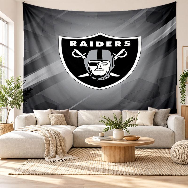 Las Vegas Raiders Wall Tapestry, Soft Fabric Wall Hanging, Decorative Backdrop For Bedroom Home Wall Art