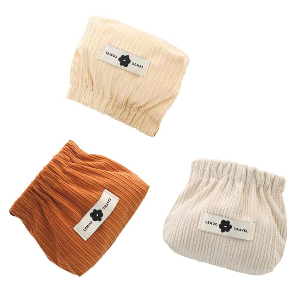 Corduroy Mini Cosmetic Bag Makeup Bag Coin Purse Small Item Bag Lipstick Storage Bag  Travel