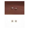 Women's Star-Shaped Cubic Star Gold Charm Earrings