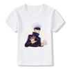 Anime Jujutsu Kaisen Cartoon Print Kinder T-Shirts Kinder T-Shirt Damen T-Shirt Jungen Oberteil Erwachsene Kinder Eltern-Kind Männer Baumwolle T-Shirt