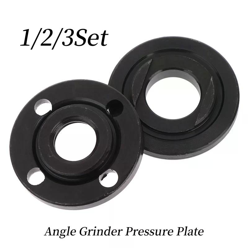 Metall 125 150 180 230 M14 Schaft Winkelschleifer 1/2/3Set Innerer Flanschmutter Satz Metall Druckplatte Winkelschleifer