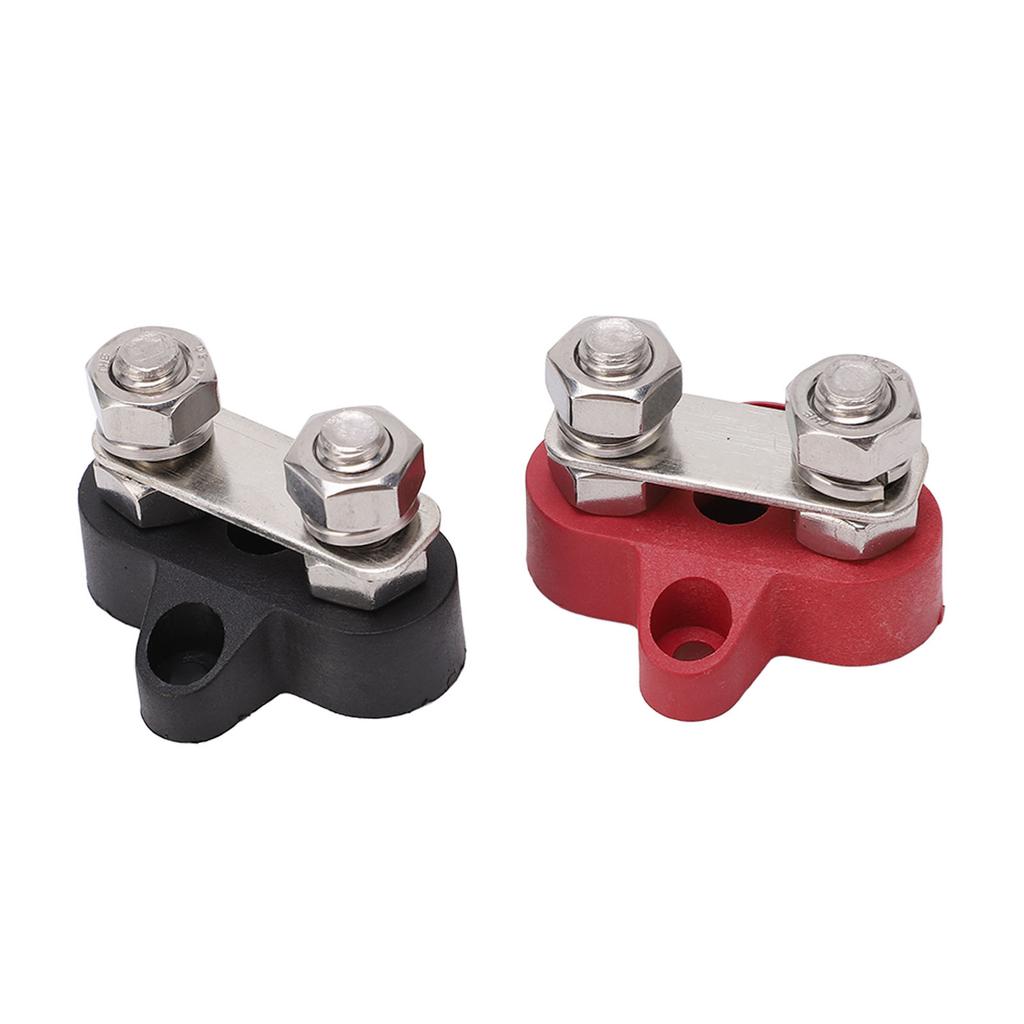Battery Terminal Block M8 Positive Negative Post Connector Set Kit DC 12V 24V for Car Boat