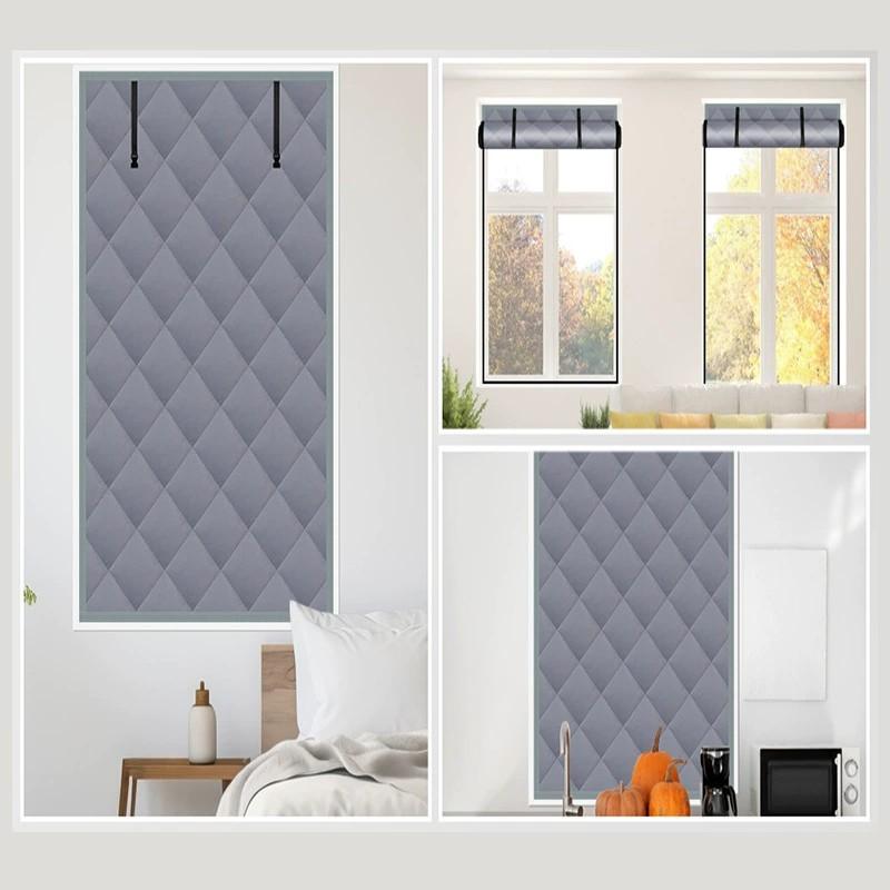 3 Layer Winter Insulated Window Cover-63x 47 IN Oxford Thermal Insulated Window Blanket For Winter Keeping Warm