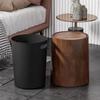 Retro Wood Trash Can Waterproof Wastebasket Decoration Bathroom Dustbin Household Large Capacity Garbage Bin Kitchen Accessories