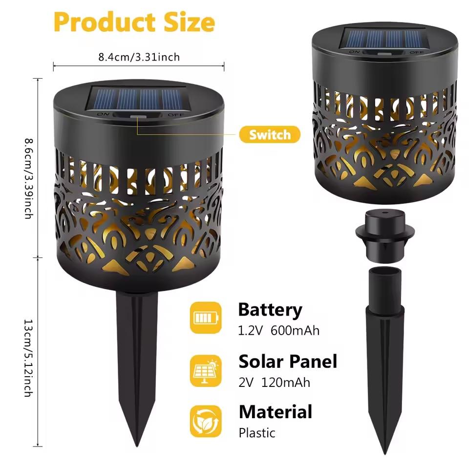 Outdoor Solar Powered Wall Light with Mandala Design Projection for Garden Yard Patio Decoration Solar Decor Light 2 Install way