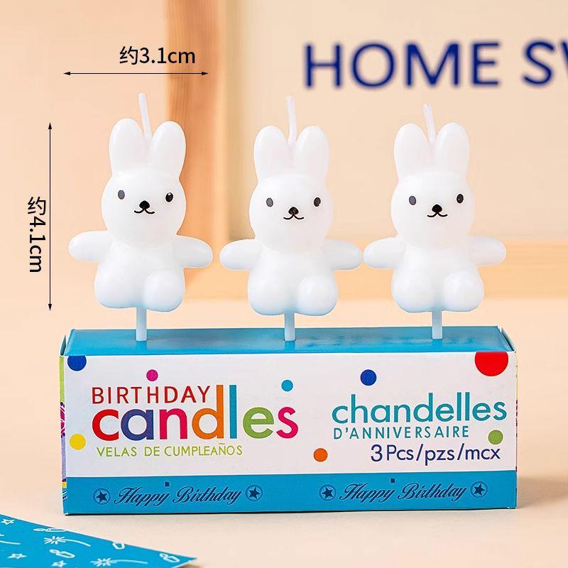 5PCS Bear Shaped Candles Cupcake Topper Baby Shower Favors 5 Bear Candles for Guests for Bear Party Supplies Decorations