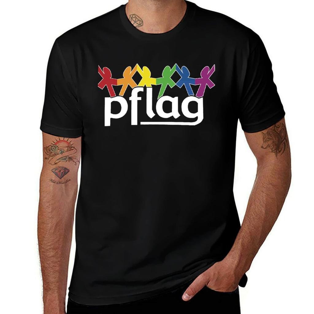 PFLAG Logo Shirt Fitted VNeck TShirt Fashion Graphic Tee for Unisex