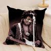 Singer JJimi HHendrix Cushion Cover Silky Short Plush Invisible Zipper Dustproof Sofa Pillow Case for Home Decor