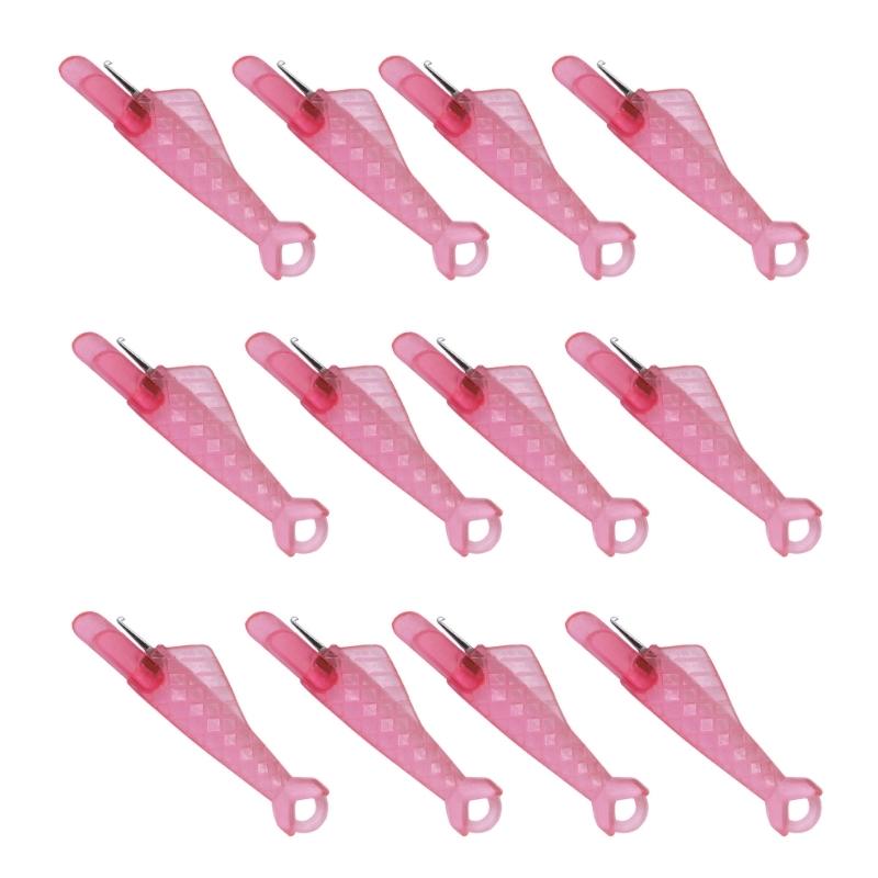12Pcs Fish Shape Needle Threader Sewing Threading Aid Needle Threaders for Hand Stitching Tailoring and Embroidery
