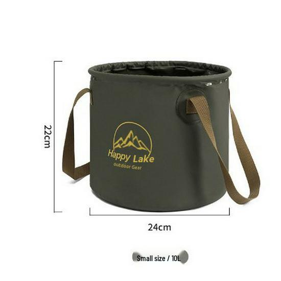 Portable Folding Water Bucket for Camping, Fishing, Foot Bath, and Outdoor Activities