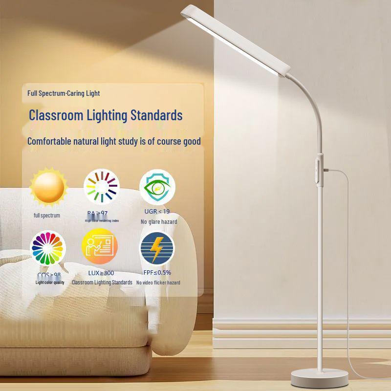 LED Floor Lamp: Study & Bedroom Reading Light for Students & Living Rooms