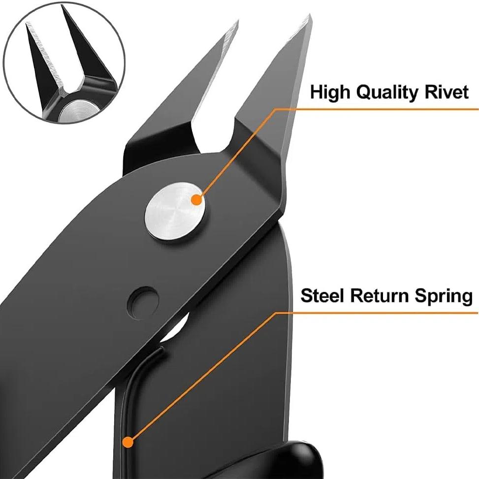 Hair Extension Pliers Keratin Bond Cutting Pliers Wire Flush Cutters Wire Clippers Nippers Hair Extension Tool with an Opening Spring Weft Extensions