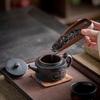 Jianshui Clay Purple Pottery  Carving Teapot Hand Painted Antique Relief Teapot Household Teapot Kungfu Tea Set Kettle