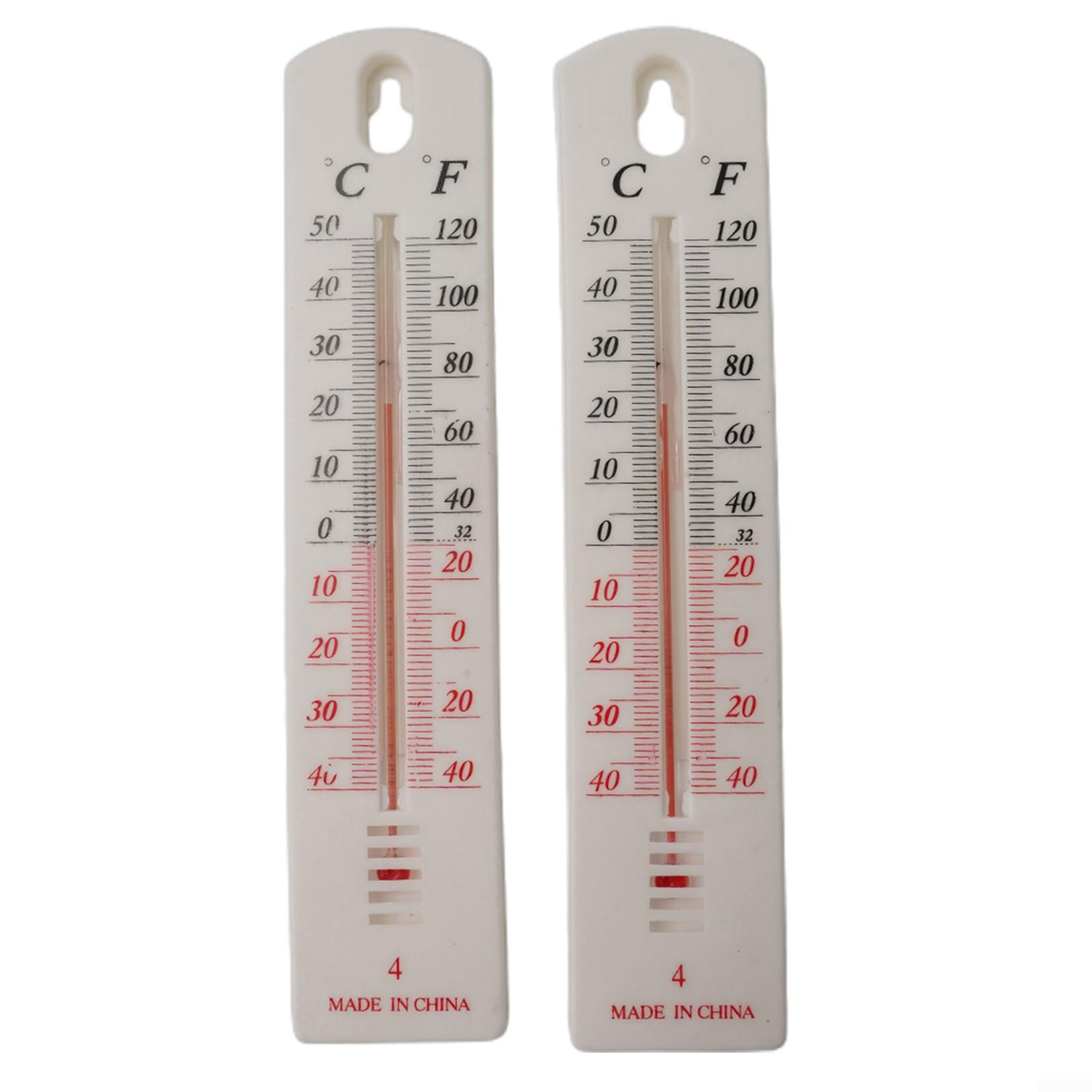 

195 мм х 40 мм х 6 мм настенный термометр 2 шт. в саду дома в помещении на открытом воздухе 2PCS