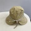 Korean Style Nylon Quick Dry Split Bucket Hat Women Spring Summer Literary Fresh UV Protection Travel Sun Cap