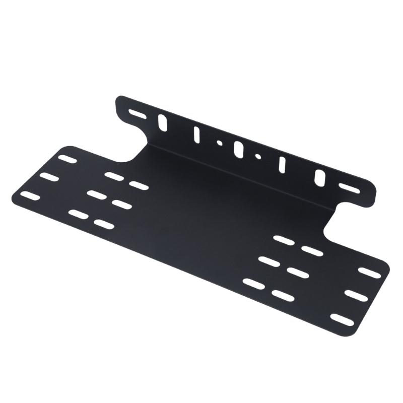 Carbon Steel Front Number Plate Bracket with Slotted Mounting Holes for Front-End License Plate and LED Light Bar