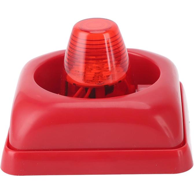 Pomya Fire Alarm, DC12V 24V Sound and Light Alarm, LED Audible Visual Alarm, Strobe Warning Horn, 3 Sound Modes Flashing Light, Siren Fire Security