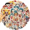 10/50Pcs Cartoon Circus Clown Stickers Joker Graffiti Stickers for DIY Luggage Laptop Skateboard Motorcycle Bicycle Stickers