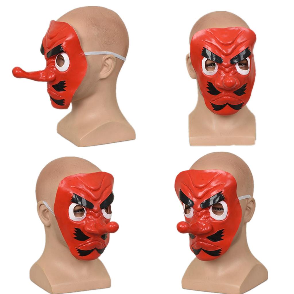 Demon Slayer Tengu Maske Latex Kostüm Requisite für Halloween-Party und Cosplay-Events