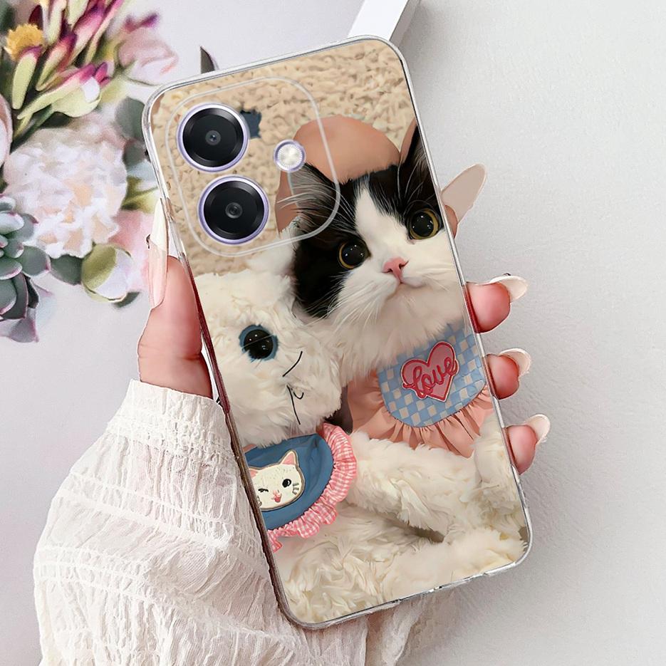 For Oppo A3 A3x 4G Case CPH2641 Luxury Fashion Painted Cover Clear Silicone Phone Case For Oppo A3x OppoA3 OppoA3x 4G Soft Shell