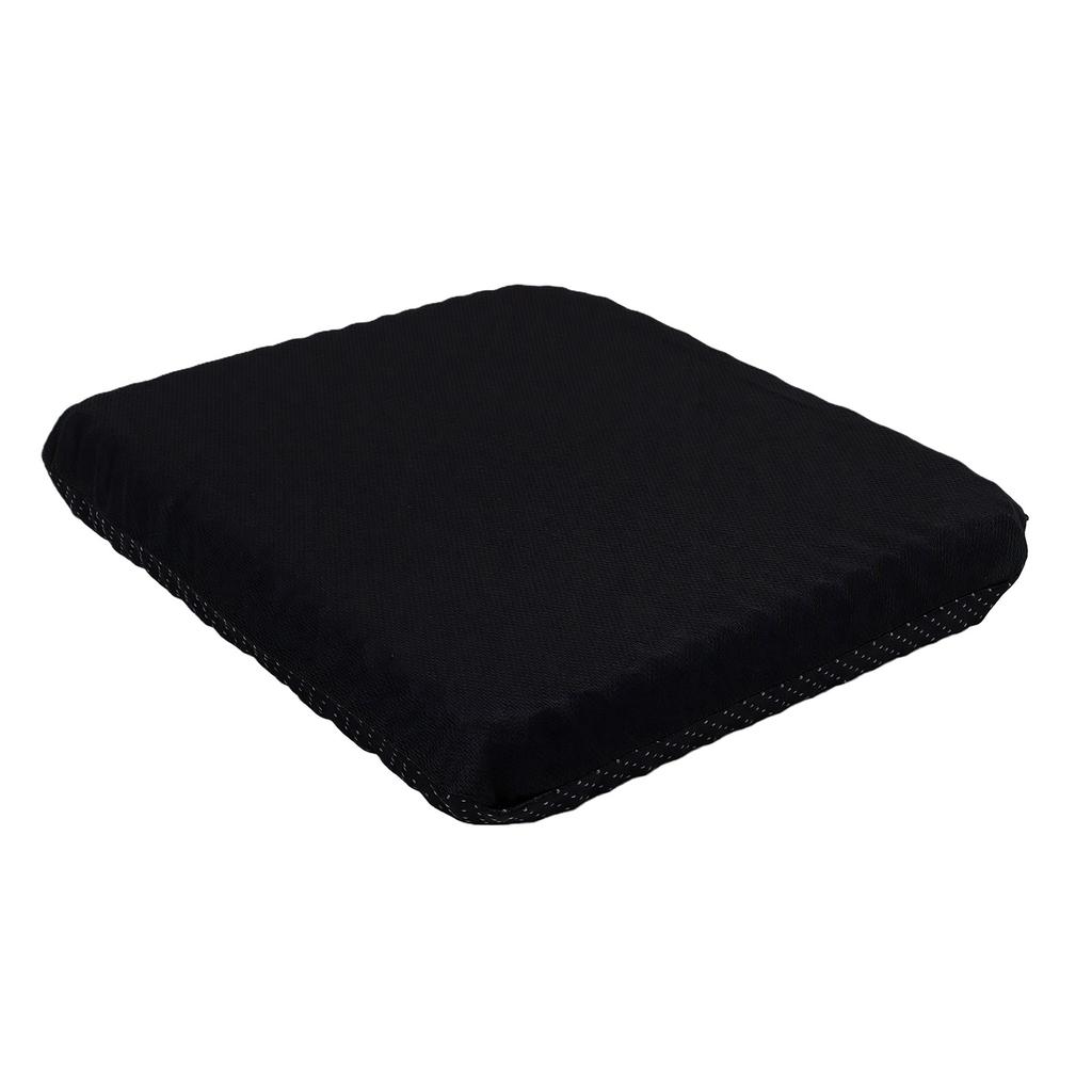Gel Seat Cushion Thick Double Layer Ventilation Breathable Gel Cushion with Cloth Cover for Car Blue 42x37x6cm