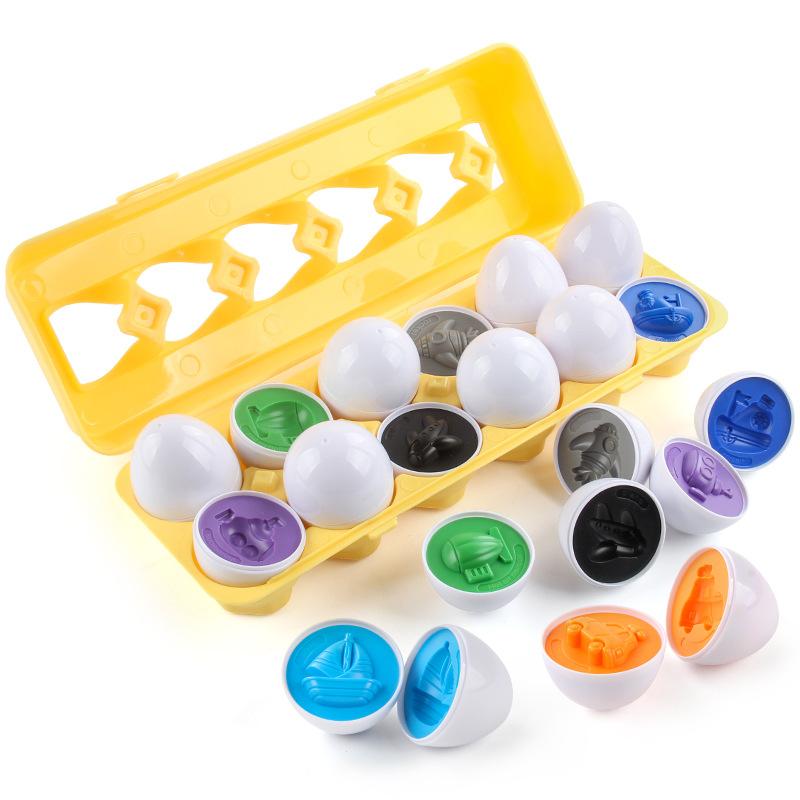 Children'S Science And Education Assembly Pairing Egg Twist Egg Vehicle Color Cognition Smart Egg Puzzle Play