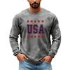 Camiseta de Manga Larga para Hombre - Camiseta Deportiva Pulóver de Cuello Redondo Bordada 250 Aniversario