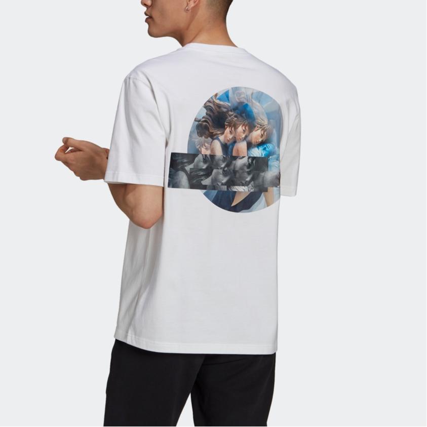 Adidas Originals Artist Tee Ss With Back Print Men Tops White HA4704