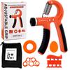 Professional Trainer Hand Gripper Set Crank Handle High Resistance Adjustable Grip Strengthener for Forearm Exercise Improves