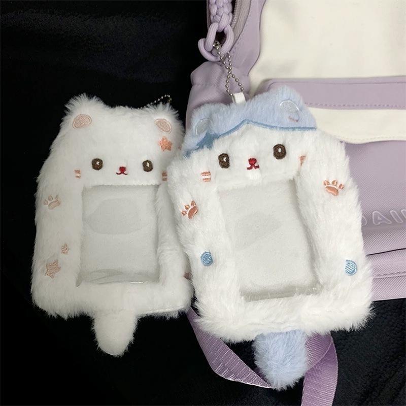 Photocard Plush Holder Binder Photocard Kpop Photo Albums Idol Cards Collect Book Id Cards Credential Holder Keychain For Bags