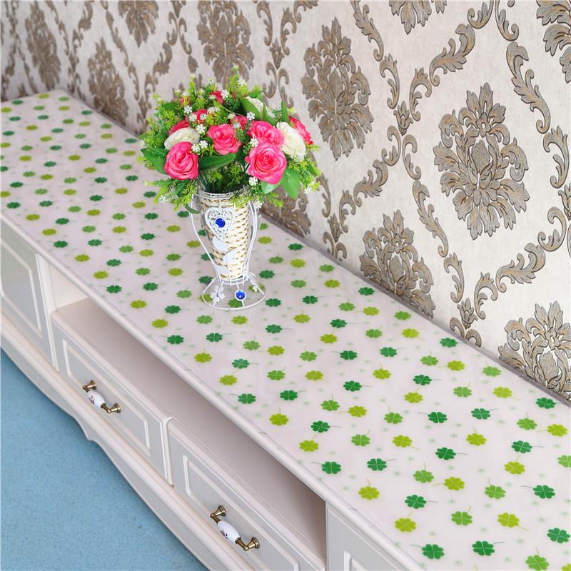 0.8mm Soft Glass PVC Waterproof Oil-proof Heat-resistant Dining Table Protector