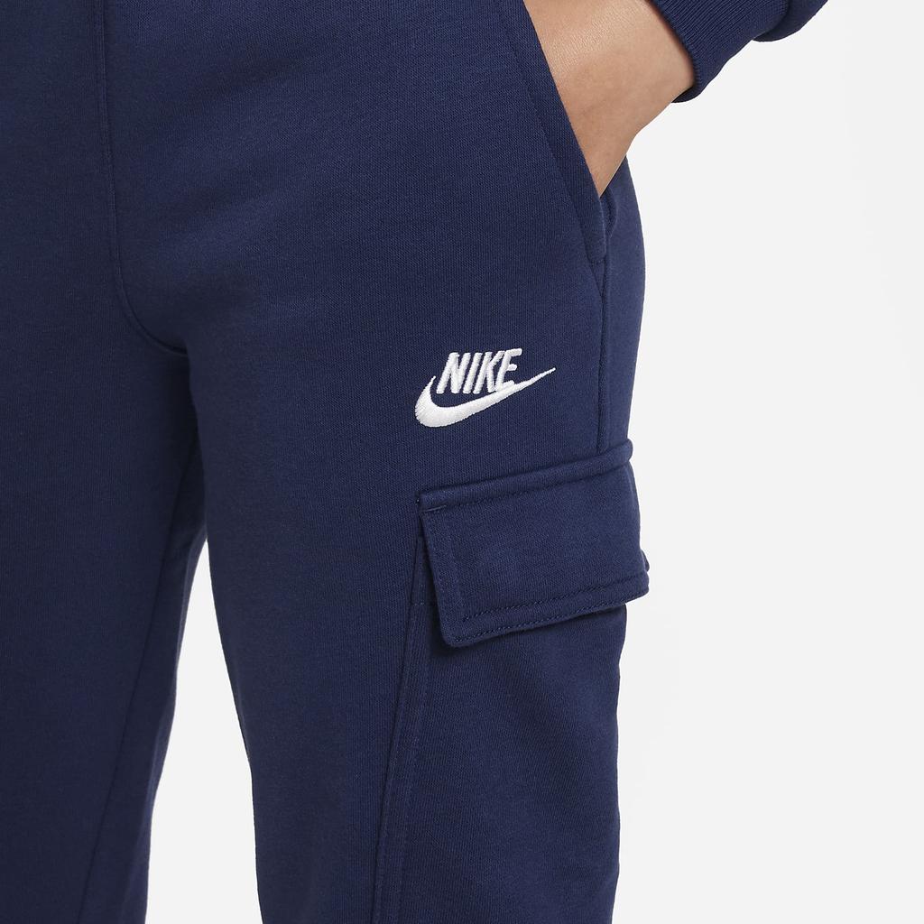Nike Sportswear Club Fleece Logo Embroidered Jogger Pants Kids Bottoms Blue FD3012-410